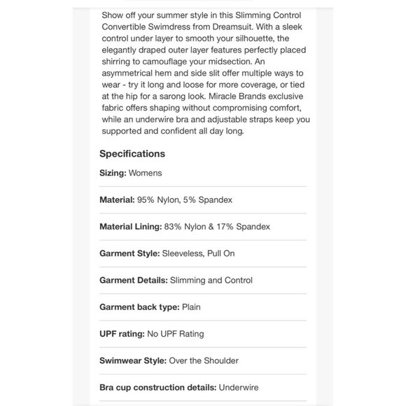 Dreamsuit Swim Dreamsuit Black Slimming Control Shirred Front